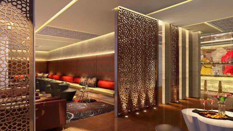 فندق ذا ليلا أمبيانس كونفينشن دلهي نيودلهي المطعم الصورة Interior of the hotel