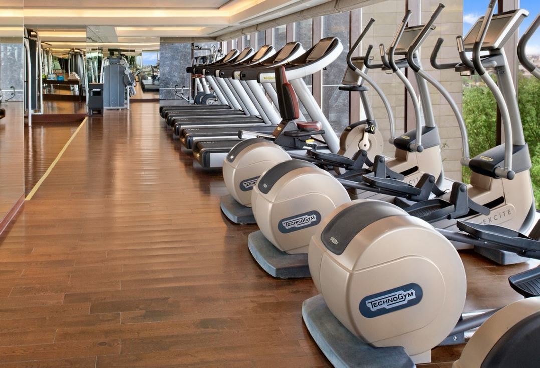 فندق ذا ليلا أمبيانس كونفينشن دلهي نيودلهي المظهر الخارجي الصورة The gym at the Westin